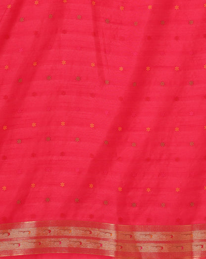 Rani Pink Woven Design Dola Silk Saree