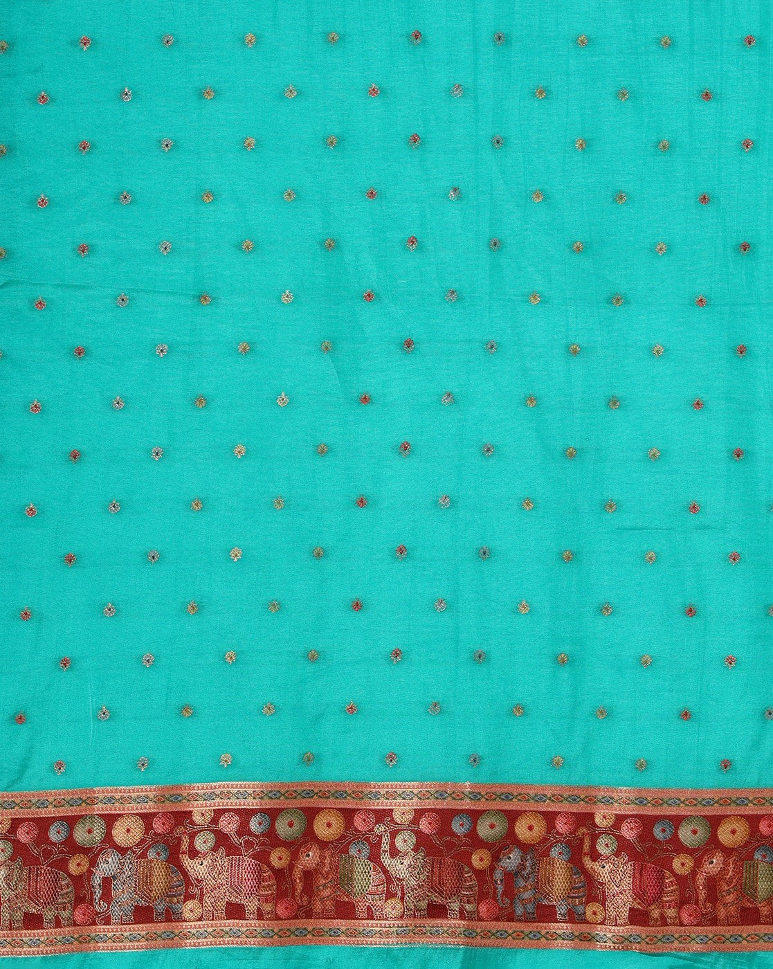 Dark Blue Woven Design Viscoris Saree