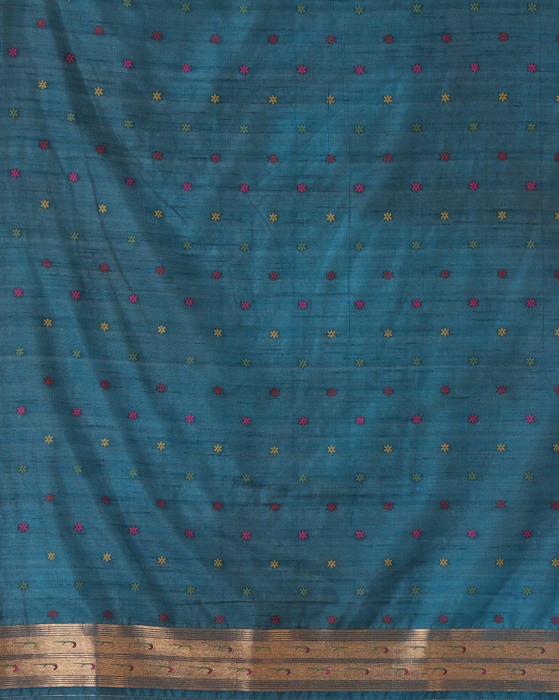 Dark Blue Woven Design Dola Silk Saree