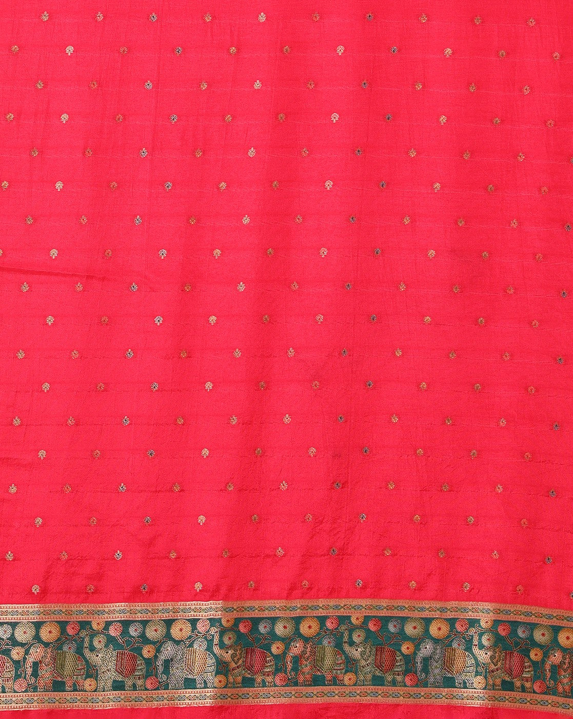 Rani Pink Woven Design Viscoris Saree