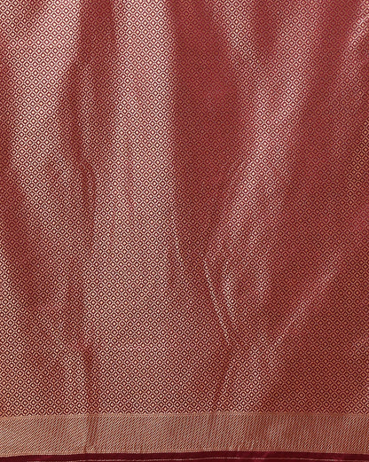Wine Woven Design Crape Saree