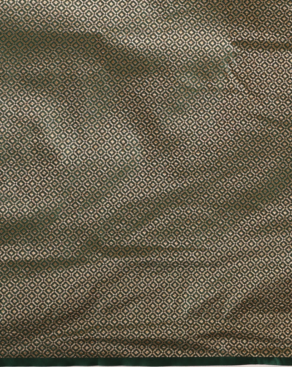 Dark Green Woven Design Crape Saree