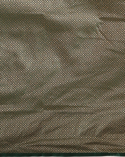 Dark Green Woven Design Crape Saree