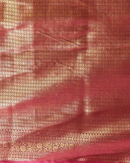 Off White Maroon Woven Design Balaton Saree