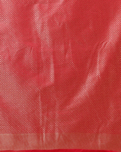 Rani Pink Woven Design Crape Saree