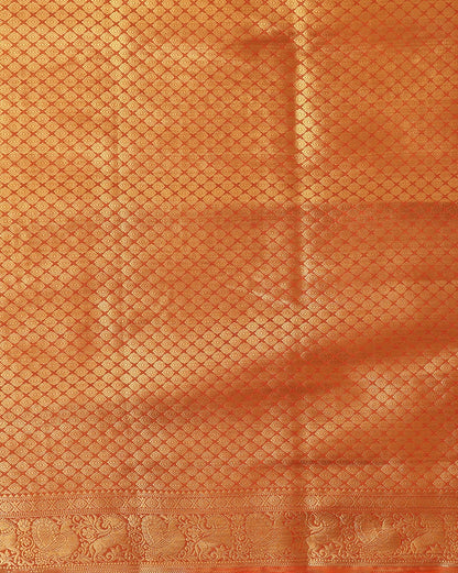 Off White Mustard Woven Design Balaton Saree
