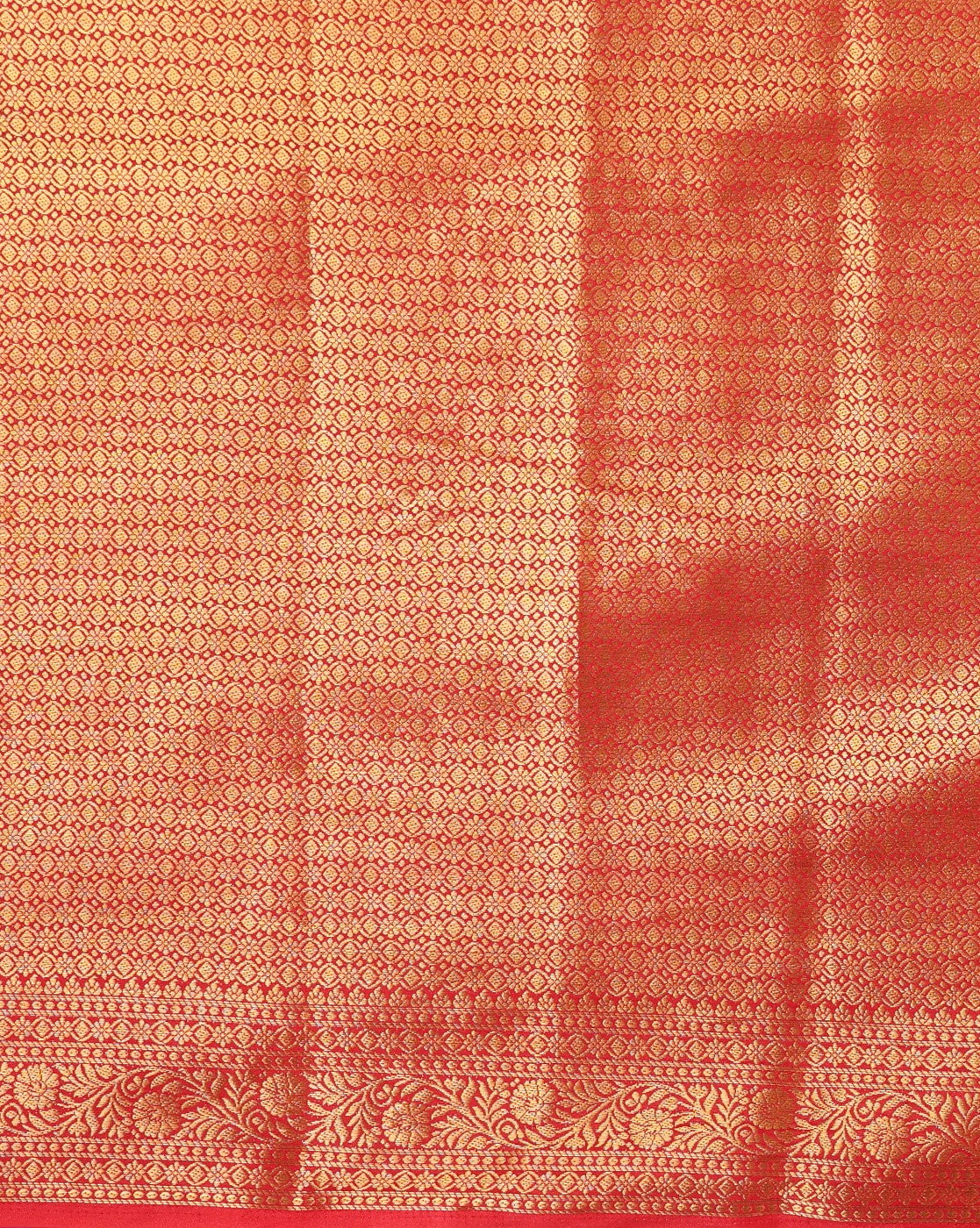 Off White Red Woven Design Balaton Saree